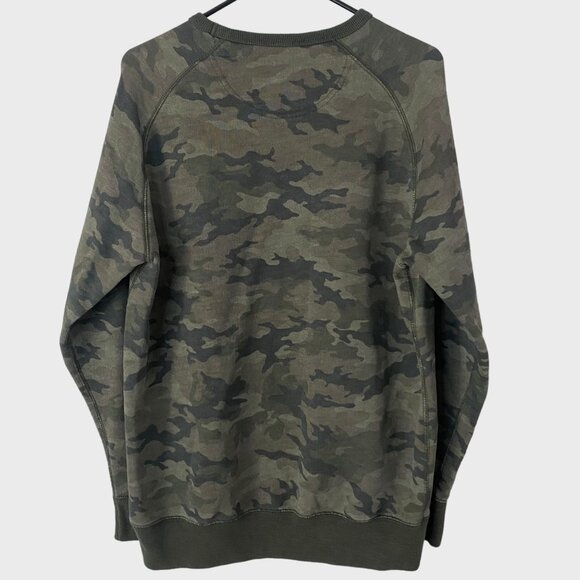 O'Neill Camo Crewneck Sweatshirt Green Men's Large Long-Sleeve Pullover Surfer - Picture 3 of 12